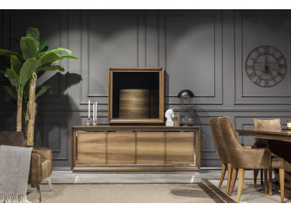 Schöne braune Kommode mit Spiegel für Esszimmer in italienischem Design