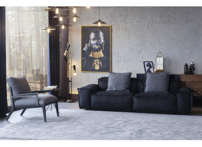 Set 2-tlg Sofa + Sessel Mittelweich bequem Moderner Stil Luxuriös Neu