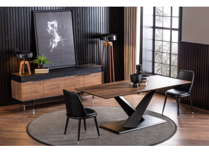 Möbel Set Couch Stuhlgruppe Garnitur Sofa Schwarz Möbel Esszimmer Stühle