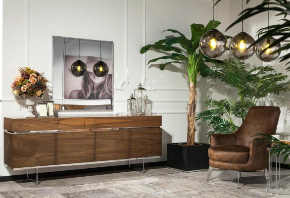 Luxuriöse Essgarnitur für das Esszimmer aus hochwertigem Holz