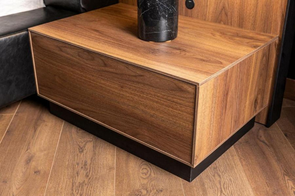 Schlafzimmer Set Bett Braun Kleiderschrank 2x Nachttisch Komplett 4tlg