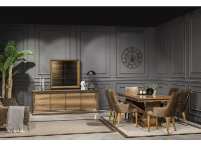 Esszimmer Set Essgruppe Stuhl Set Kommode Anrichte Tisch Garnitur 9tlg