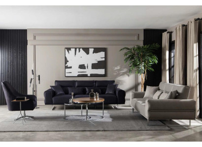 Sofagarnitur Couch Set Möbel Garnitur 3+3+1 Italienische Stil Möbel