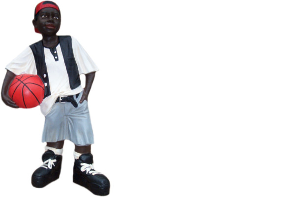 Basketball Junge mit Ball Figur Statue Skulptur Figuren Skulpturen Dekoration