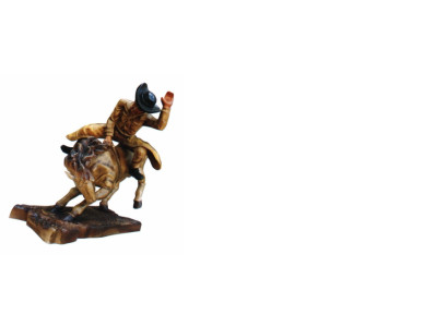 Design Cowboy Rodeo Pferd Figur Statue Skulptur Figuren Skulpturen Deko 5641