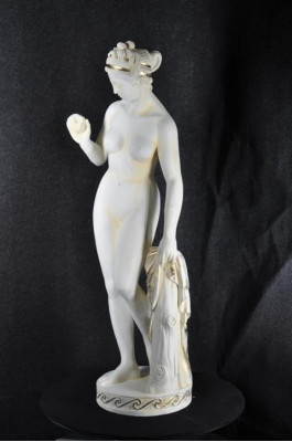 Antik Marmor Stil Statue Eva mit Apfel XXL Figur Statuen Skulptur Deko PG010