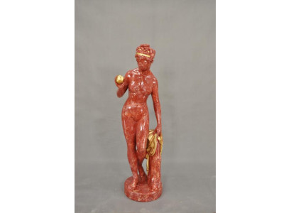 Antik Marmor Stil Statue Eva mit Apfel XXL Figur Statuen Skulptur Deko PG0010