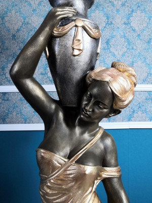 Stehleuchte Lampe Leuchte Statue Figur Skulpturen Skulptur Statuen Standlampe