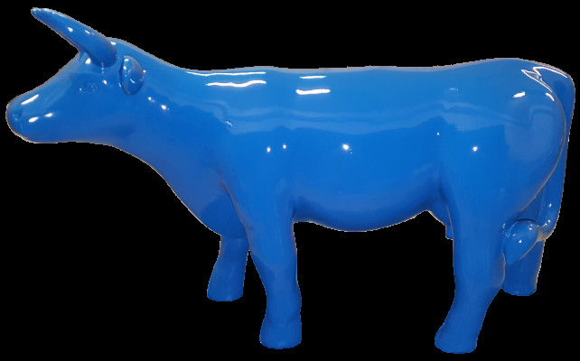 Blaues Rind Deko Statue Figuren echte handarbeit Skulptur Abstrakt Dekoration