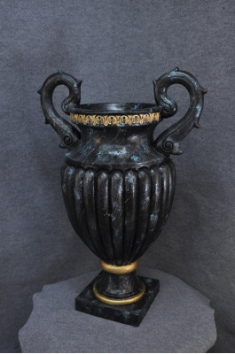 Design Blumen Vase Pokal Kelch Vasen Schalen XXL Boden Schale Römischer Stil Neu