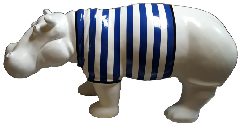 Abstrakte Figur Nilpferd designer bunte Skulpturen Moderne Dekoration Garten