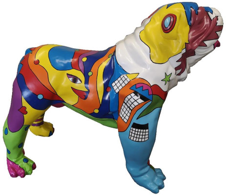 Abstraktes Hund Design Wohn Deko Skulpturen Statuen Figuren Figur Dekoration