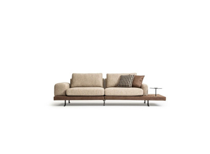 Viersitzer Ablagefläche Wohnzimmer Polstersofa Textil Couch Moderner Stil