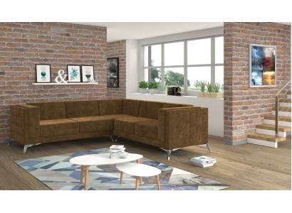 Design Ecksofa Sofa Lform Couch Polster Klassische Couchen Eck Sofas Braun Neu