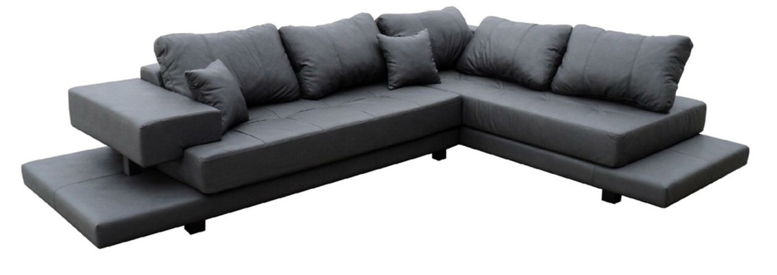 Design Esk Ecksofa L-form Modern Sofas Ledersofa Couch Wohnlandschaft