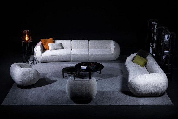 Sofa-Set Wohnzimmermöbel Fünfsitzer Viersitzer Sessel Set Designer Möbel