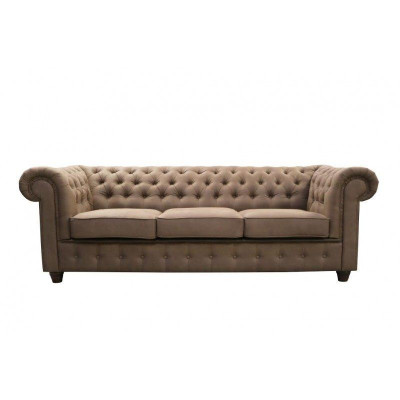 Chesterfield 3+1 Sitzer Polster Sofagarnitur Couch Leder Sofas Wohnzimmer Sofa