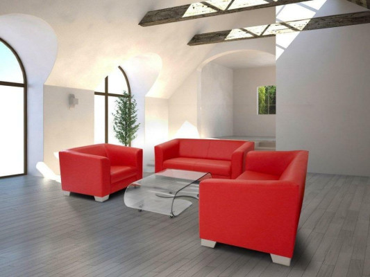 Sofagarnitur 3+2+1 Sitzer Set Design Sofas Polster Relax Leder Couchen