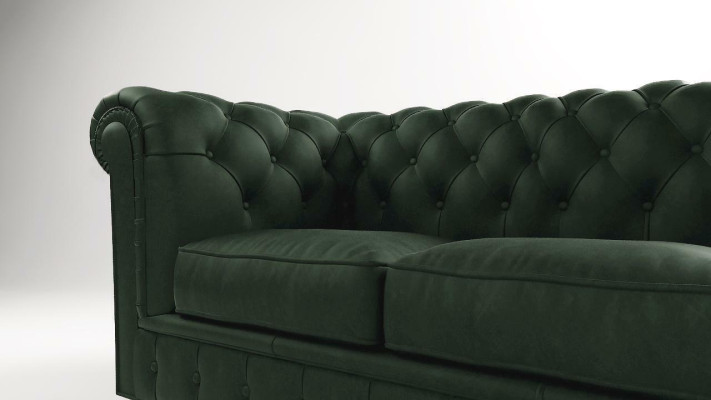 Chesterfield Couch Sofa Polster 3 Sitzer Couchen Sitz Garnitur Sofas Grüne