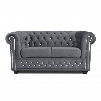 Chesterfield York Blink mit Bettfunktion Textil Couch Polster Sofas Couchen Neu