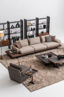 Moderne Sofagarnitur Wohnlandschaft Wohnzimmer Sofas Fünsitzer