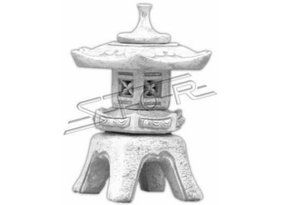 Blumen Dekoration Japanischer Garten Haus Statue Figur Deko