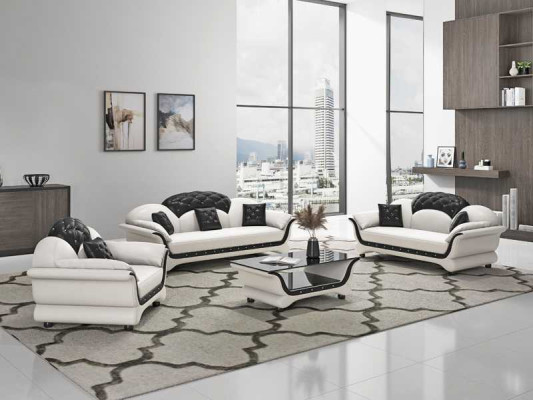 Sofagarnitur Couchgarnitur Ledersofa Sofa Komplette 3tlg Sofas Schwarz