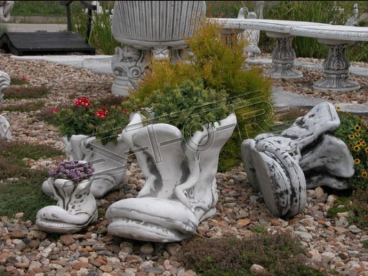 Blumenkübel Pflanz Kübel Dekoration Figur Natur Blumentöpfe Garten Vasen