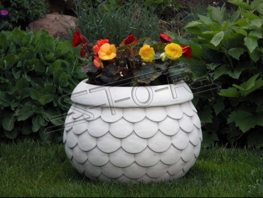 Blumenkübel Pflanz Kübel Natur Dekoration Garten Figur Vasen Blumentöpfe