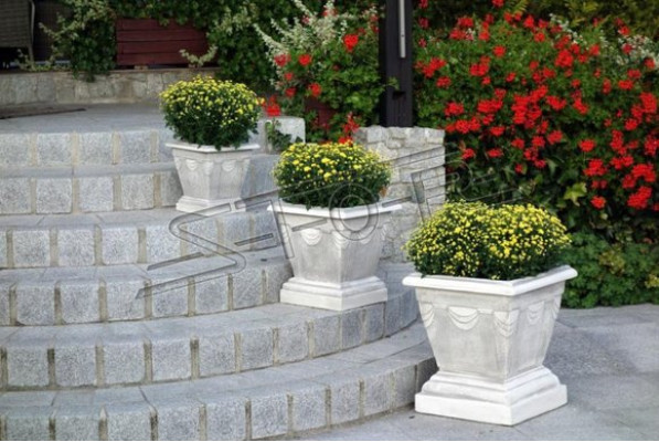 Blumenvase Blumen Kasten Garten Stein Dekoration Deko Blumen