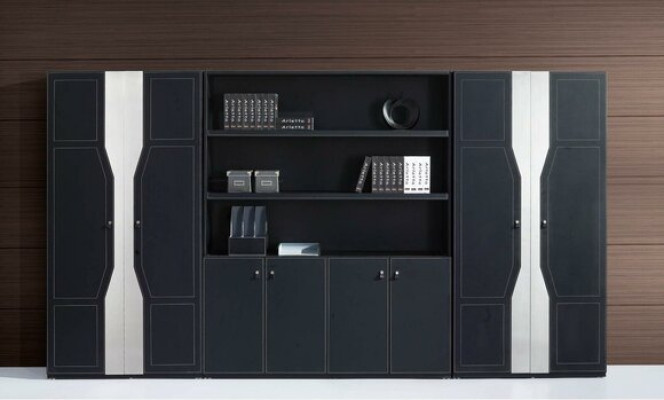 Bücher Akten Schrank Regal Wand Kanzlei Praxis Firmen Dekor Büro Möbel