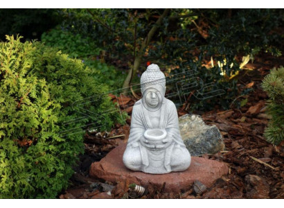 Buddha Skulptur in Steinoptik Große Skulptur für Garten