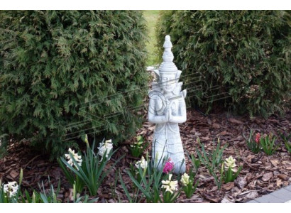 Buddha Skulptur in Steinoptik. Große Figur Skulptur für Garten Dekorative