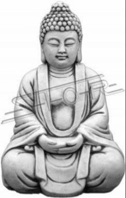 Buddha Skulptur in Steinoptik. Große Skulptur für Garten Figur Dekorative