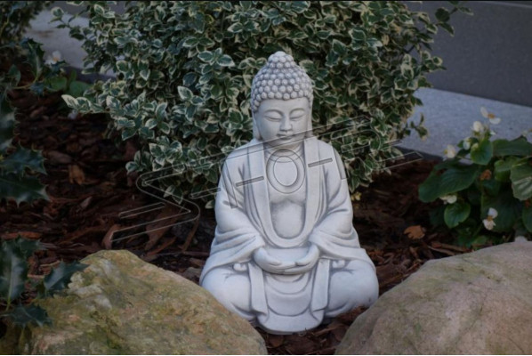 Buddha Skulptur in Steinoptik. Große Skulptur für Garten Figur Dekorative