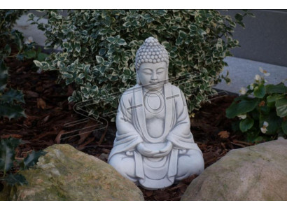 Buddha Skulptur in Steinoptik. Große Skulptur für Garten Figur Dekorative