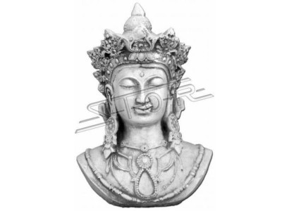 Buddha Statue Statuen Skulpturen Figur Dekoration Silber Garten Terrasse