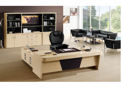 Chef Schreibtisch Aktenschrank Arbeitszimmer Einrichtung Regal Büro Set