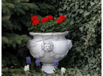 Design Blumentopf Top Pflanz Kübel Gefäß Figuren Töpfe Gesicht Skulptur