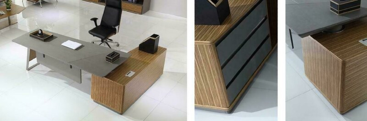 Designer Büro Arbeit Zimmer Set Sessel Tisch Komplett Set Möbel 2tlg