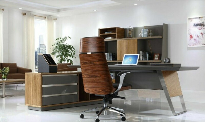 Designer Büro Arbeit Zimmer Set Sessel Tisch Komplett Set Möbel 2tlg