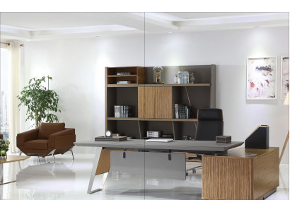 Designer Büro Arbeit Zimmer Set Sessel Tisch Komplett Set Möbel 2tlg