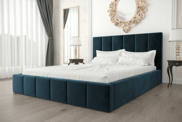 Doppelbett Luxus Samt Textil Bett Doppel Schlafzimmer Design 160x200cm