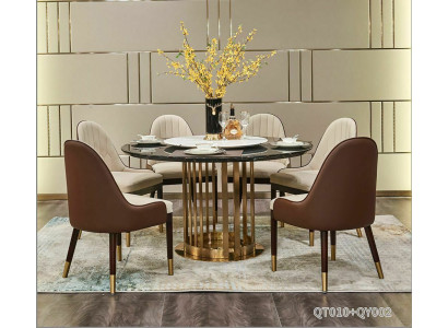 Edelstahl Esstisch Runder Tisch Design Luxus Italienische Möbel Rund