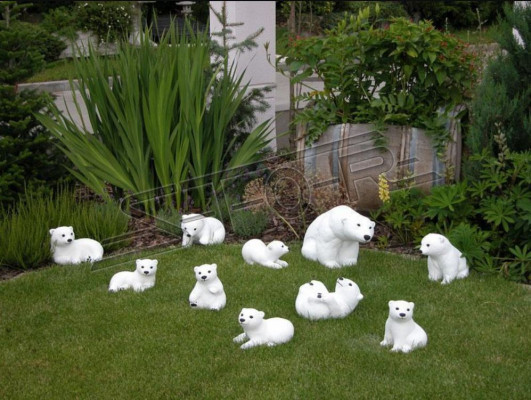 Eisbär Figur Statue Bär Garten Dekoration Figuren Statuen deko Figur