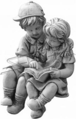 40cm Deko Skulptur Design Figur Statue Garten Figuren Grau Natur Statuen