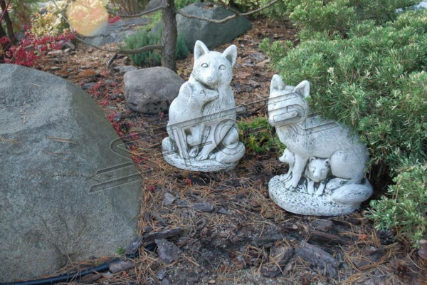 Garten Deko Fuchs Statue Skulptur Figuren Skulpturen Designer Figur