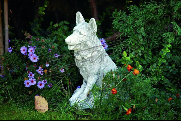 Garten Dekoration Deutscher Schäferhund Terrasse Stein Figuren Figur