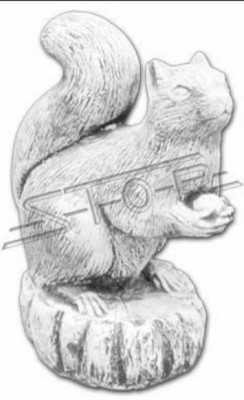 Garten Dekoration Eichhörnchen Deko Terrasse Stein Figuren Figur Statue