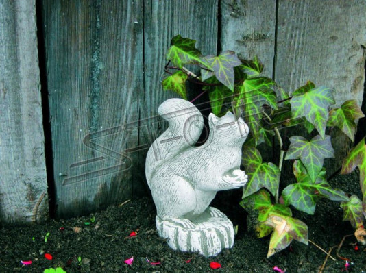 Garten Dekoration Eichhörnchen Deko Terrasse Stein Figuren Figur Statue